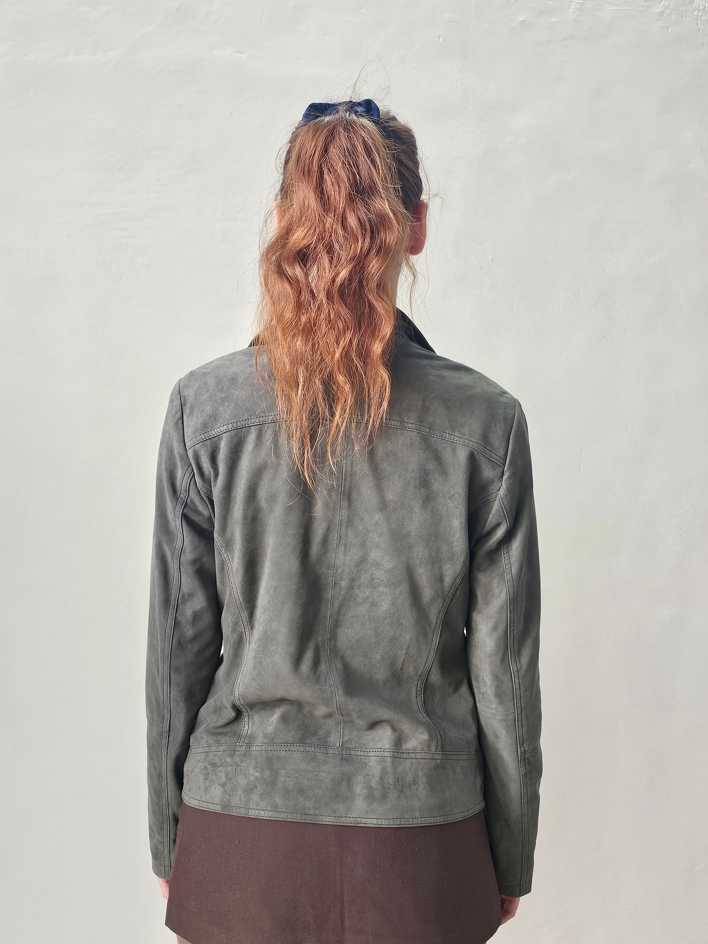 EMILI - GREEN SUEDE BICKER - JACKET WOMAN