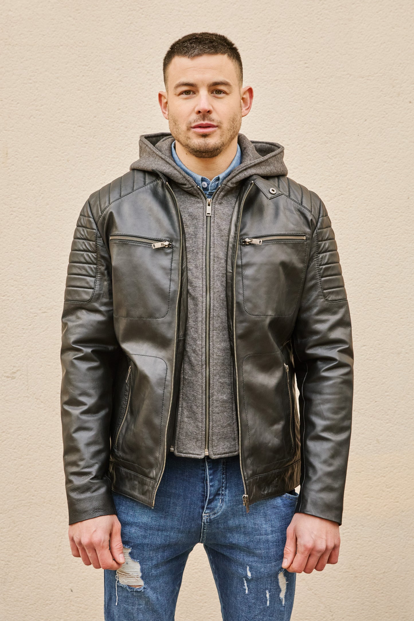 John  - Men leather jacket