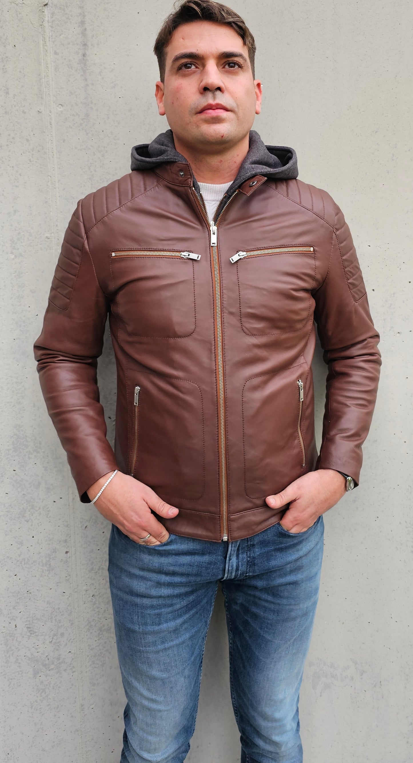 John brown  - Men leather jacket