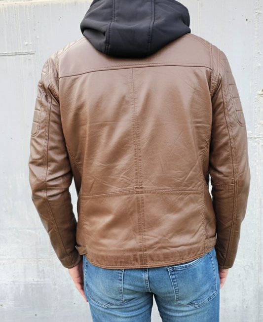 Cliffort - Men leather jacket brown